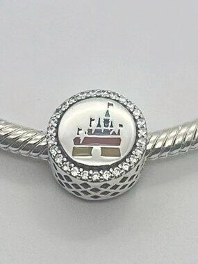 Pandora Disney Parks Castle Rainbow Charm My Happy Place Silver s925 ALE